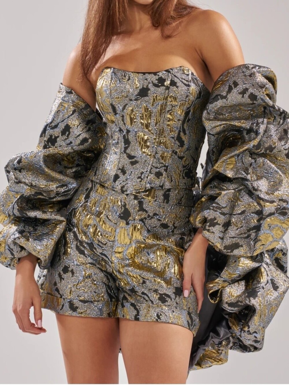 Amina Brocade Shrug Sz Xl - Picture 2 of 3